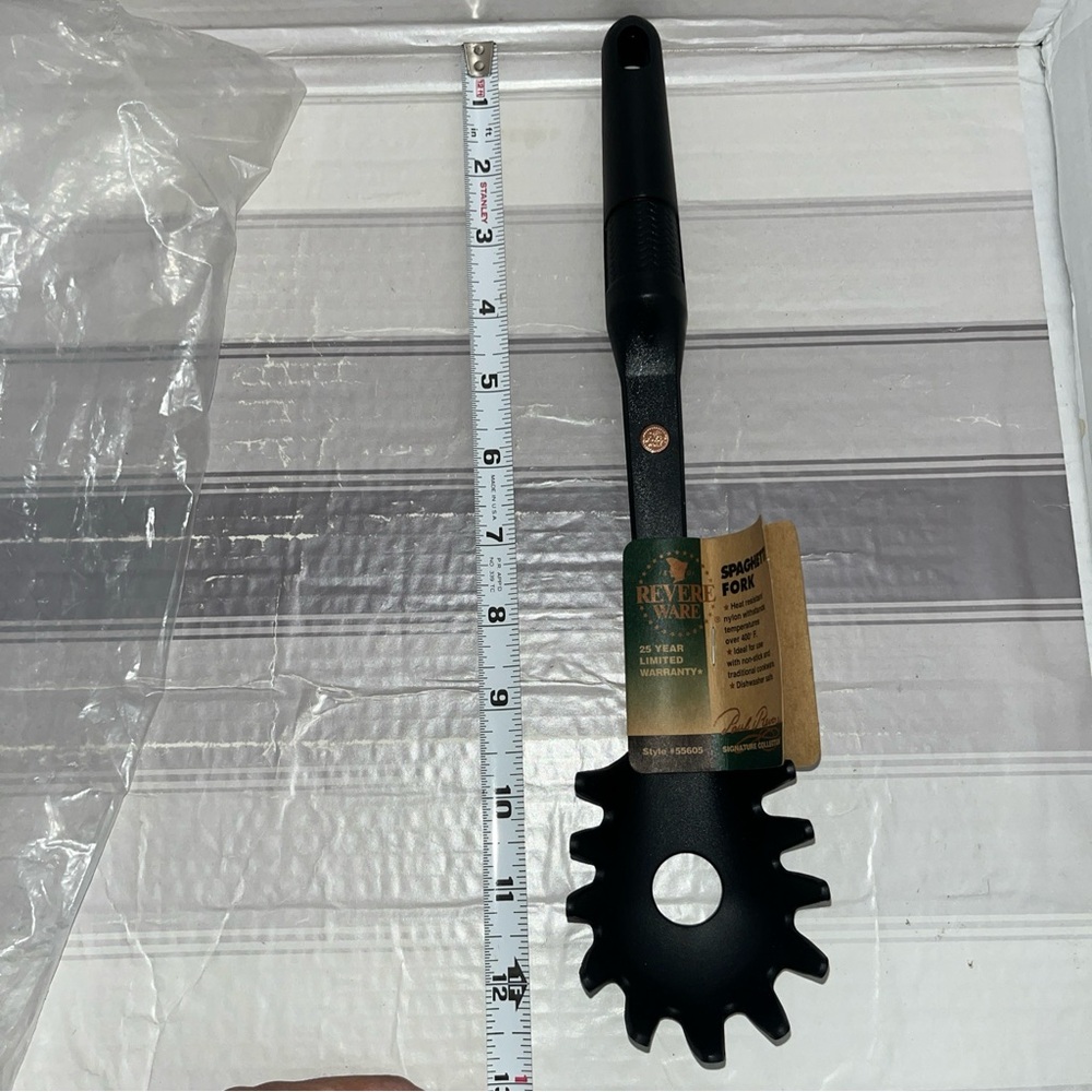 Vintage REVERE WARE Spaghetti Fork Paul Revere Signature Collection New Black